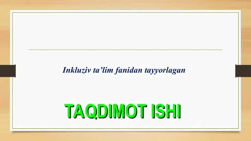 O’zbekistonda inklyuziv taʼlimning me’moriy huquqiy bazasini tahlil qilish 1