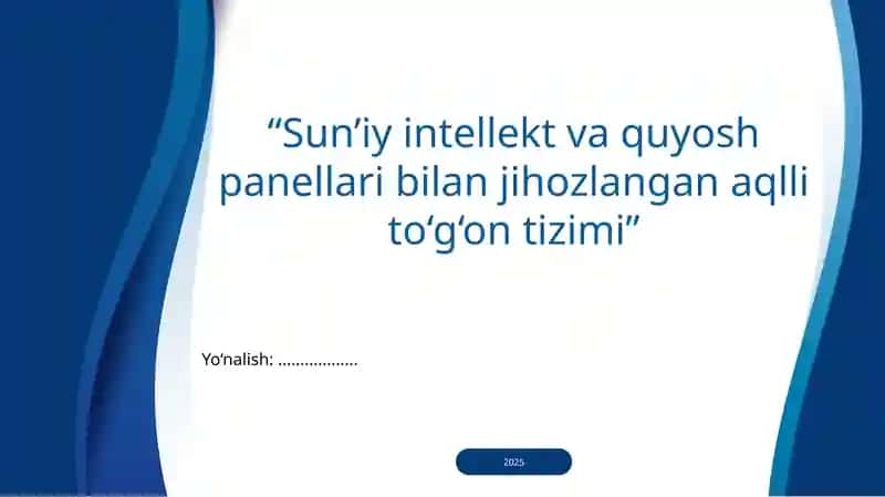 Aqlli To‘g‘on Tizimi