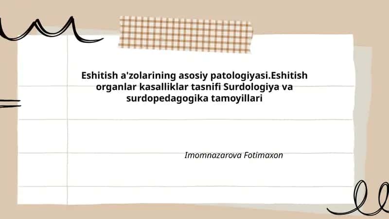 Eshitish a'zolarining asosiy patologiyasi 1