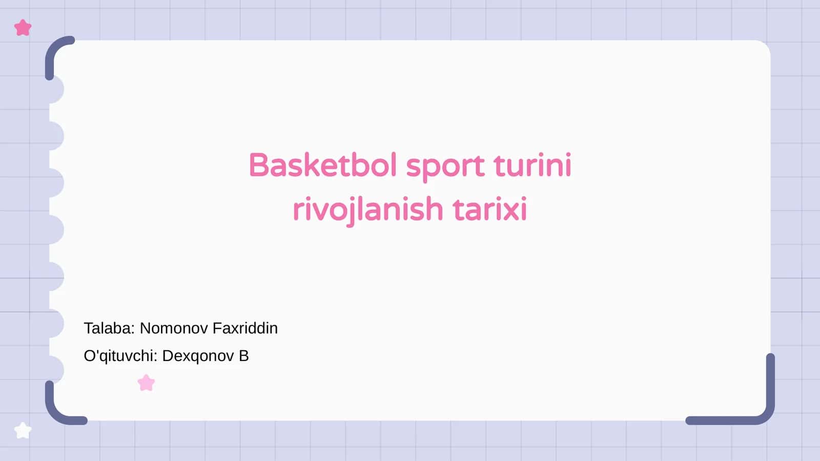 Basketbol sport turini rivojlanish tarixi 1