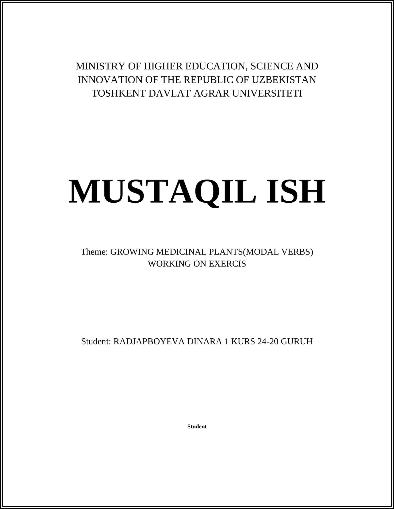GROWING MEDICINAL PLANTS(MODAL VERBS) 1