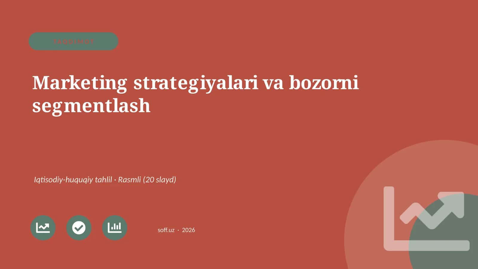 Marketing strategiyalari va bozorni segmentlash 1