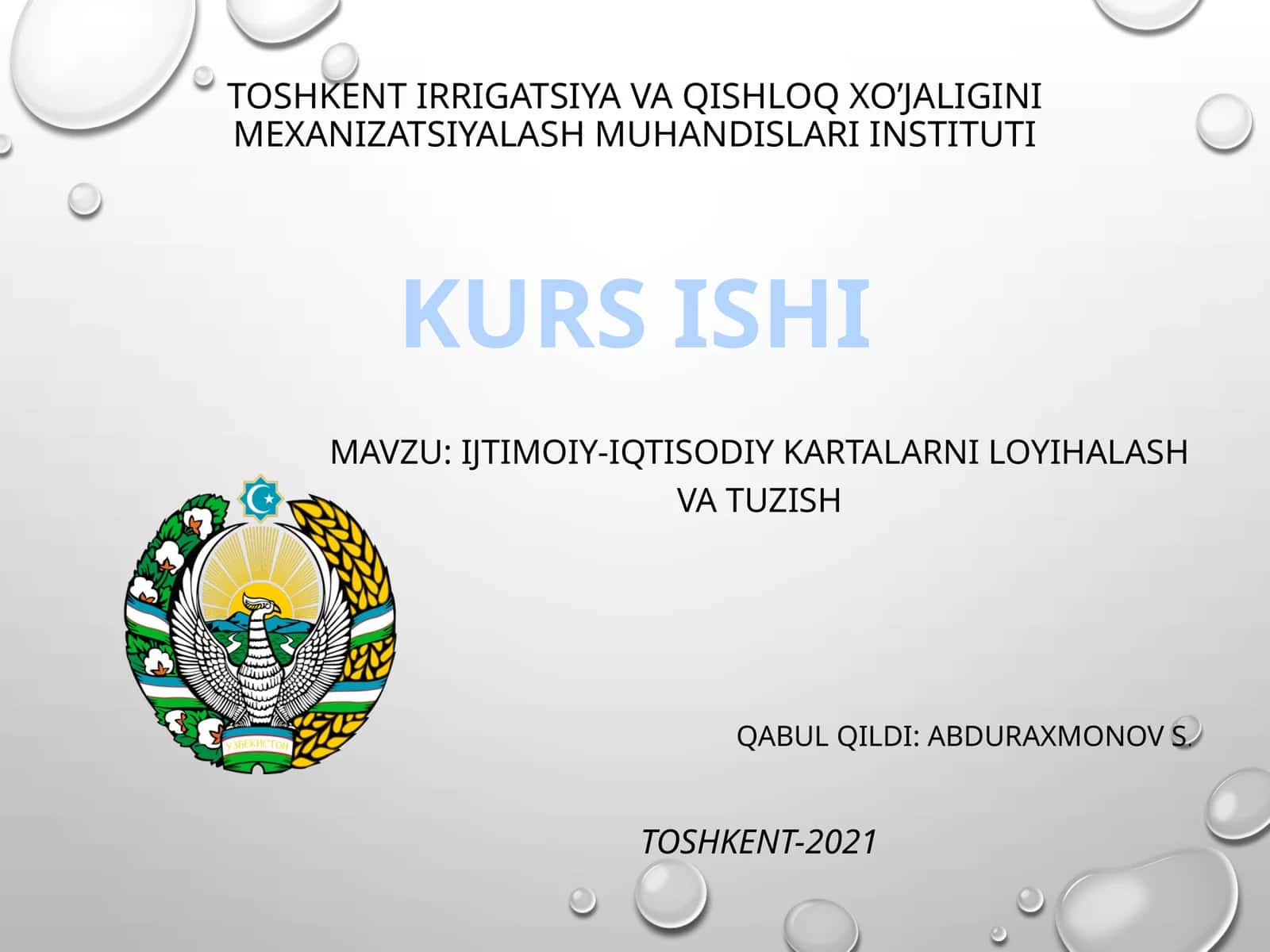 Ijtimoiy-iqtisodiy kartalarni loyihalash va tuzish 1