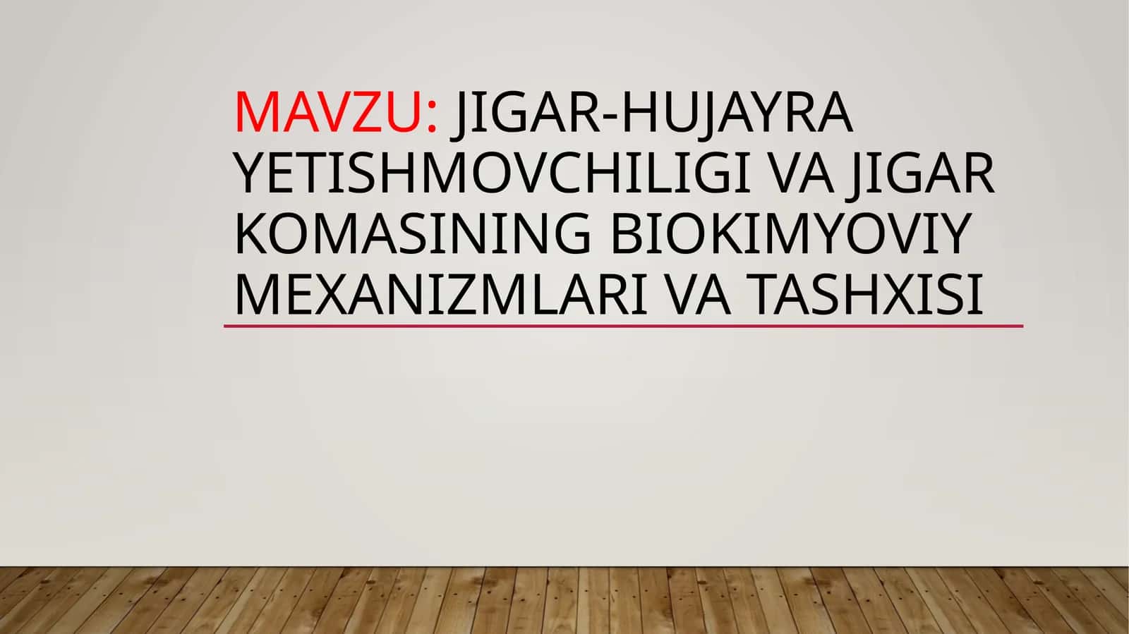 Jigar-hujayra Yetishmovchiligi va Jigar Komasining Biokimyoviy Mexanizmlari va Tashxisi 1