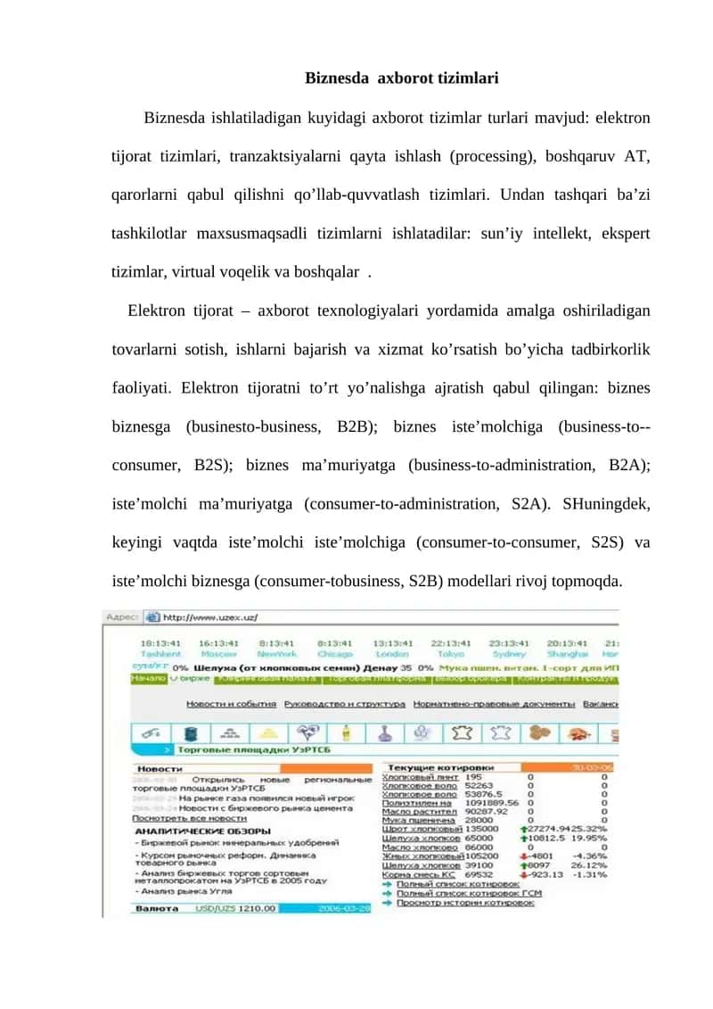 Elektron tijorat tizimlari 1