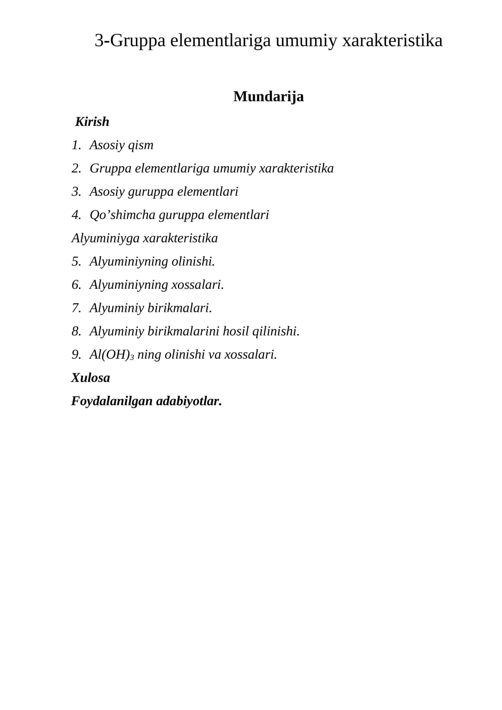3-Gruppa elementlariga umumiy xarakteristika 1