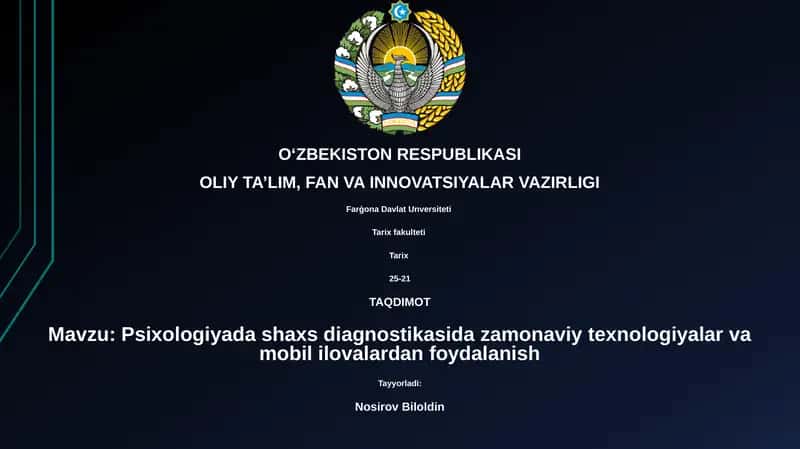 Psixologiyada shaxs diagnostikasida zamonaviy texnologiyalar va mobil ilovalardan foydalanish 1