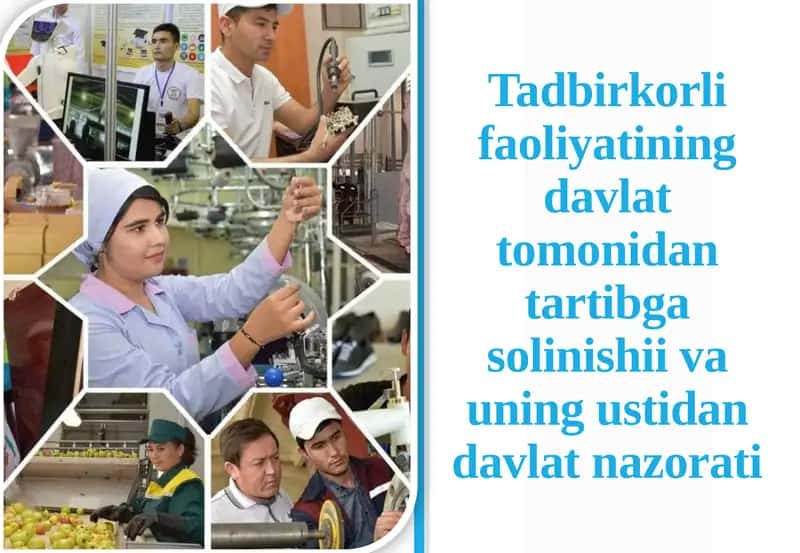 Tadbirkorlik faoliyati davlat tomonidan tartibga solinishi va uning ustidan davlat nazorati 1