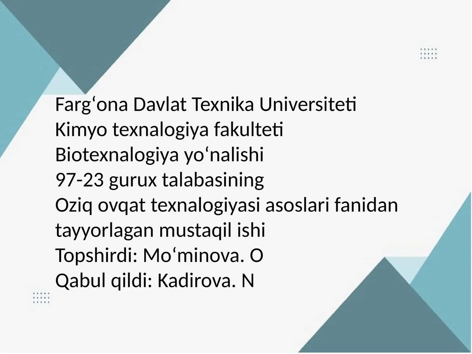 Alkogolsiz ichimliklar ishlab chiqarish asoslari 1