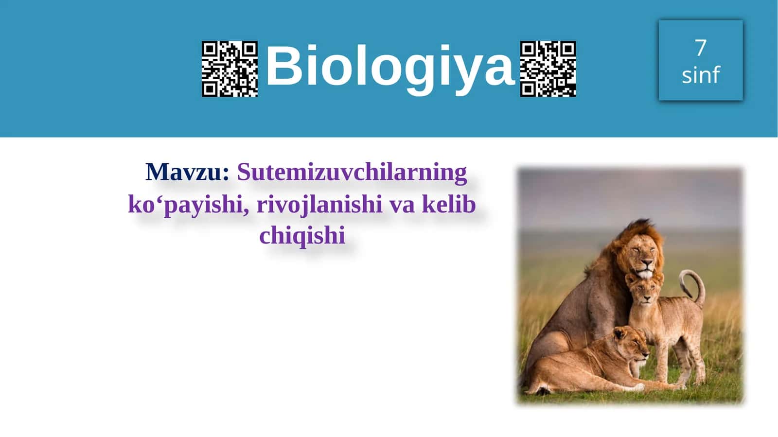 Sutemizuvchilarning ko‘payishi, rivojlanishi va kelib chiqishi 1