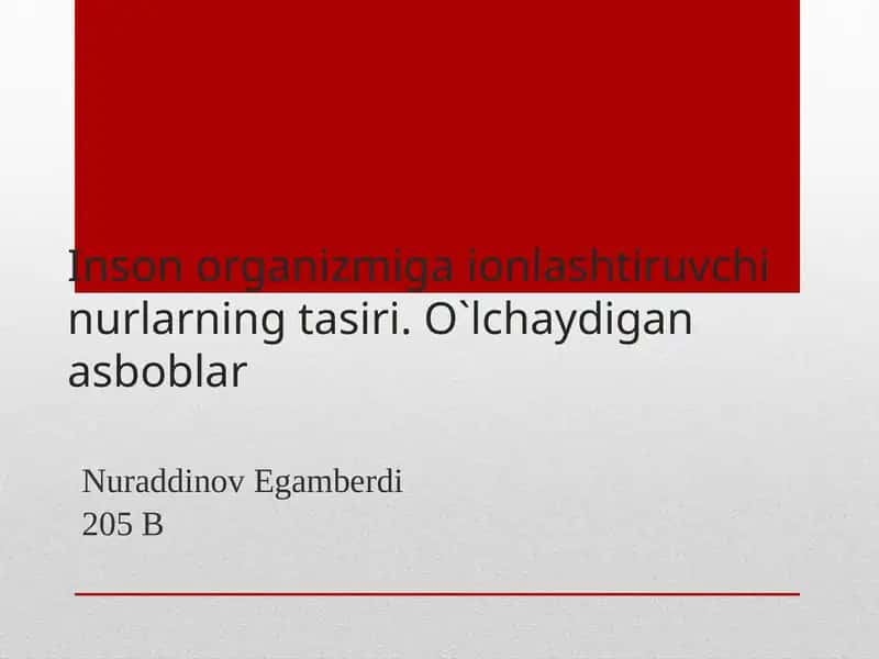 O`lchaydigan asboblar 1