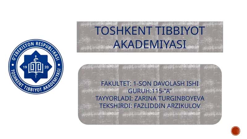 Toshkent Tibbiyot Akademiyasi 1