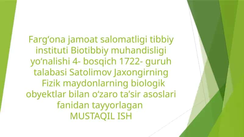Elektromagnit maydon atrof muxitga tasiri 1
