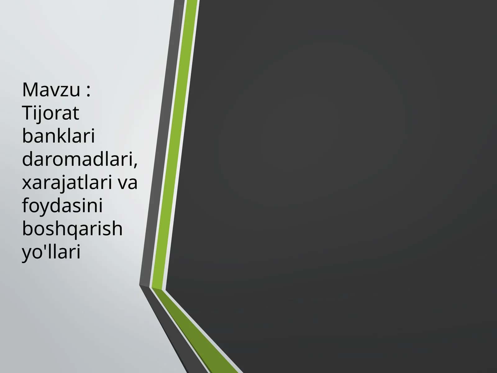 Tijorat banklari daromadlari, xarajatlari va foydasini boshqarish yo'llari 1