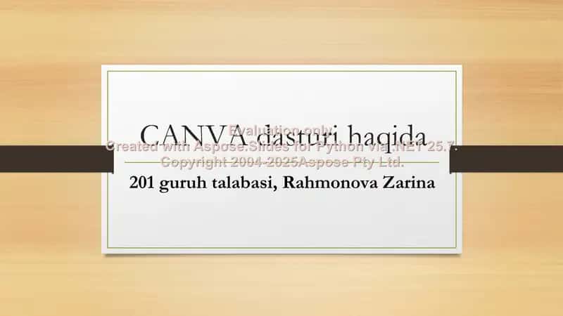 Canva dasturi 1