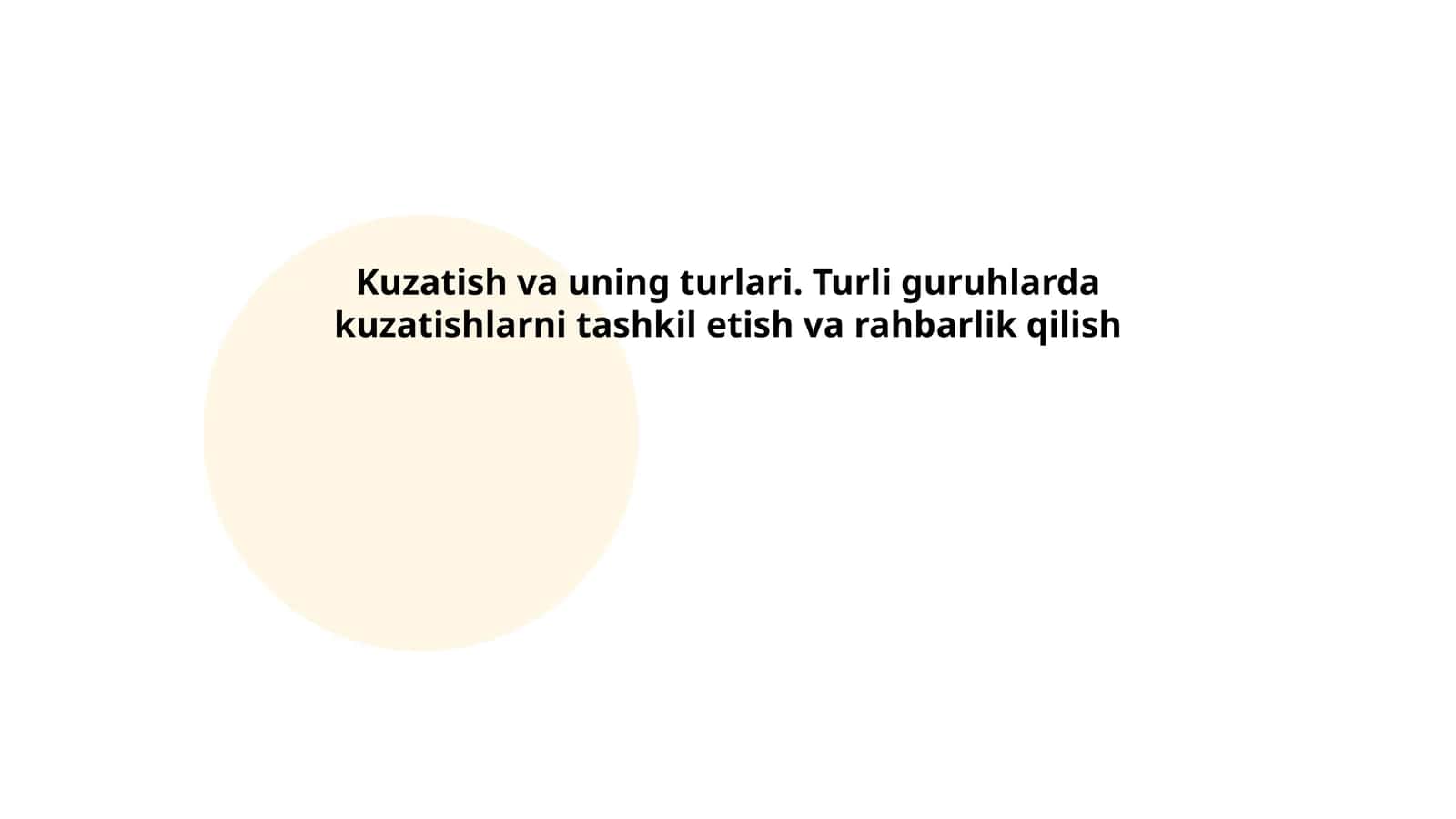 Kuzatish va uning turlari 1