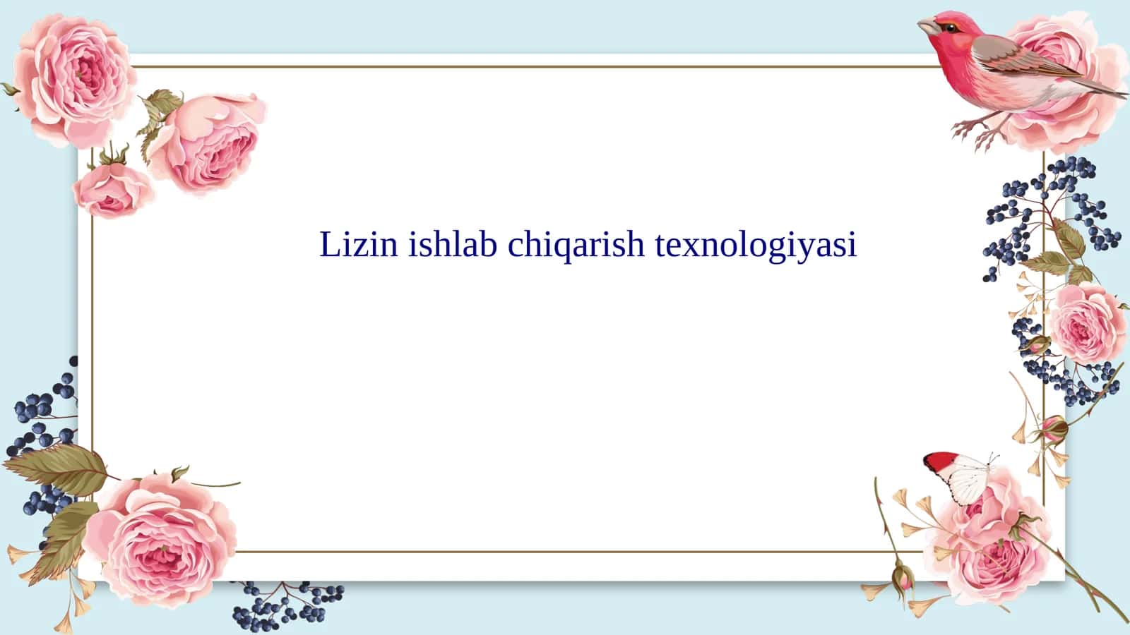 Lizin ishlab chiqarish texnologiyasi 1