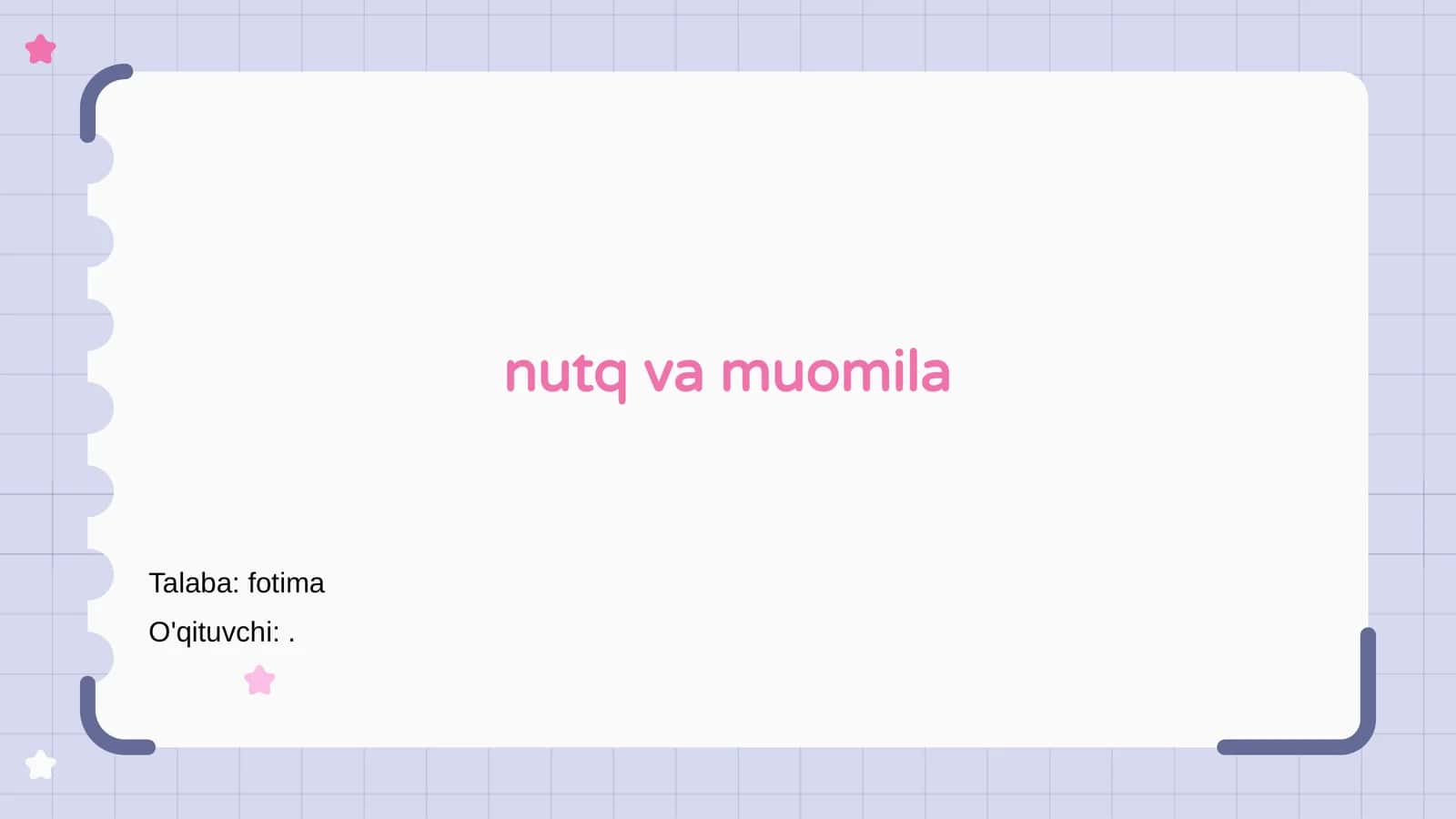 Nutq va muomila 1