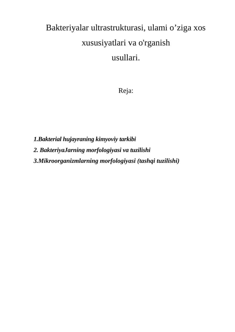 Bakteriyalar ultrastrukturasi 1