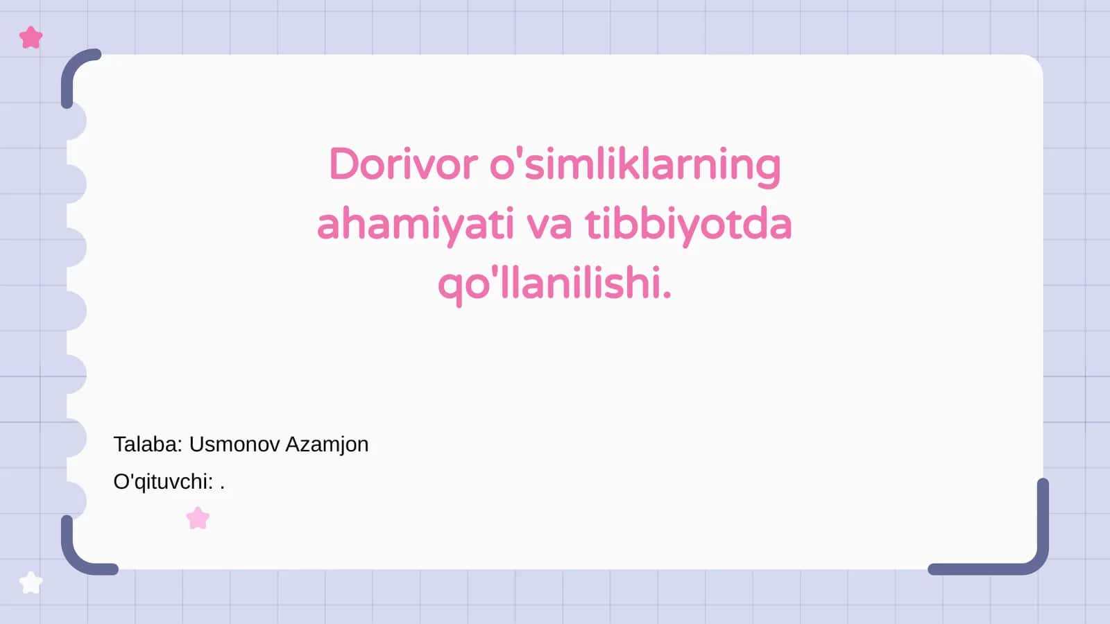Dorivor o'simliklarning ahamiyati va tibbiyotda qo'llanilishi 1