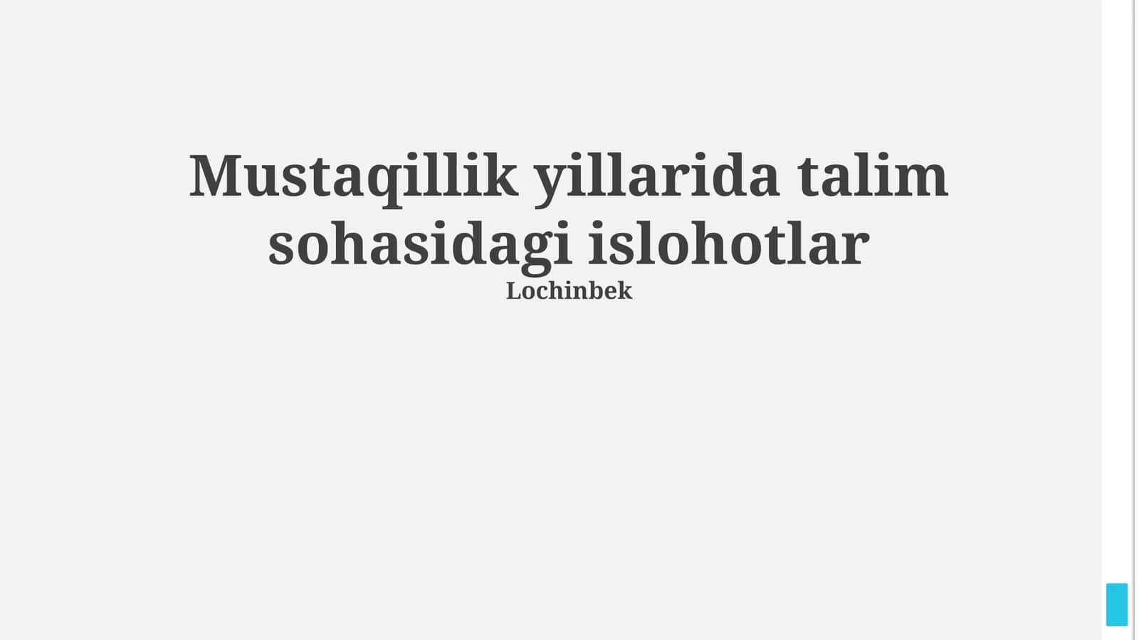 Mustaqillik Yillaridagi Ta'lim Islohotlarining Asosiy Yo'nalishlari 1