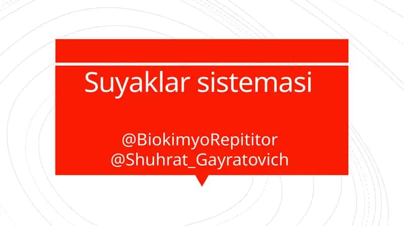 Suyaklar sistemasi 1