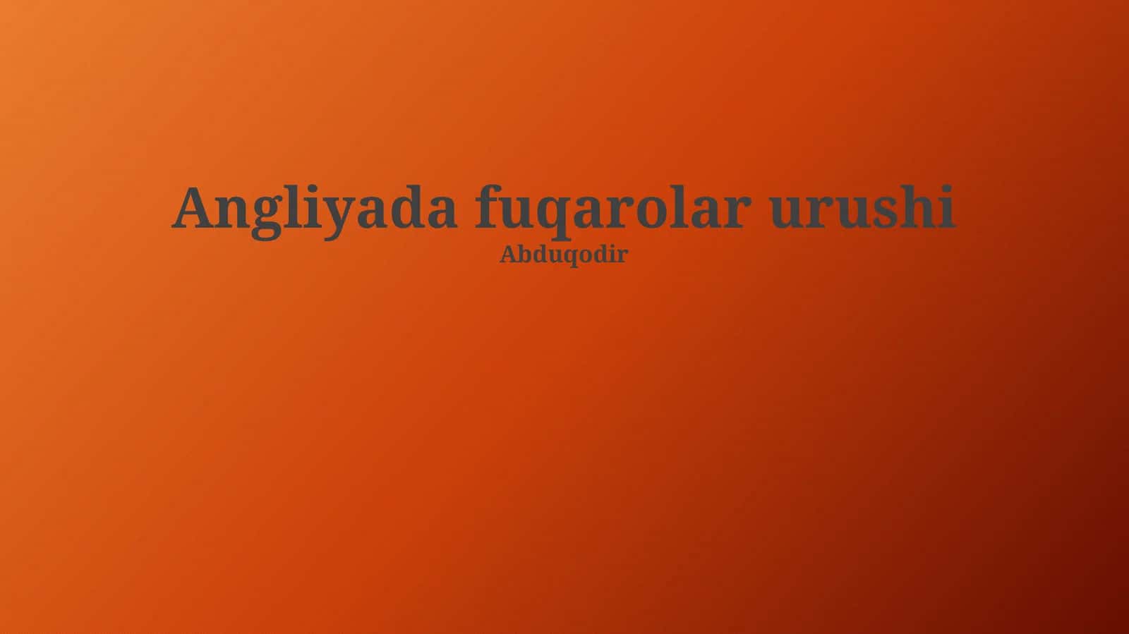 Angliyada fuqarolar urushi 1
