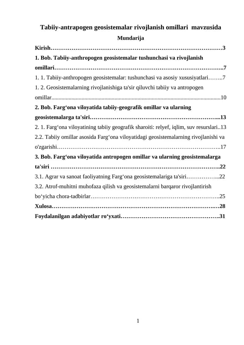 Tabiiy-antrapogen geosistemalar rivojlanish omillari mavzusida 1