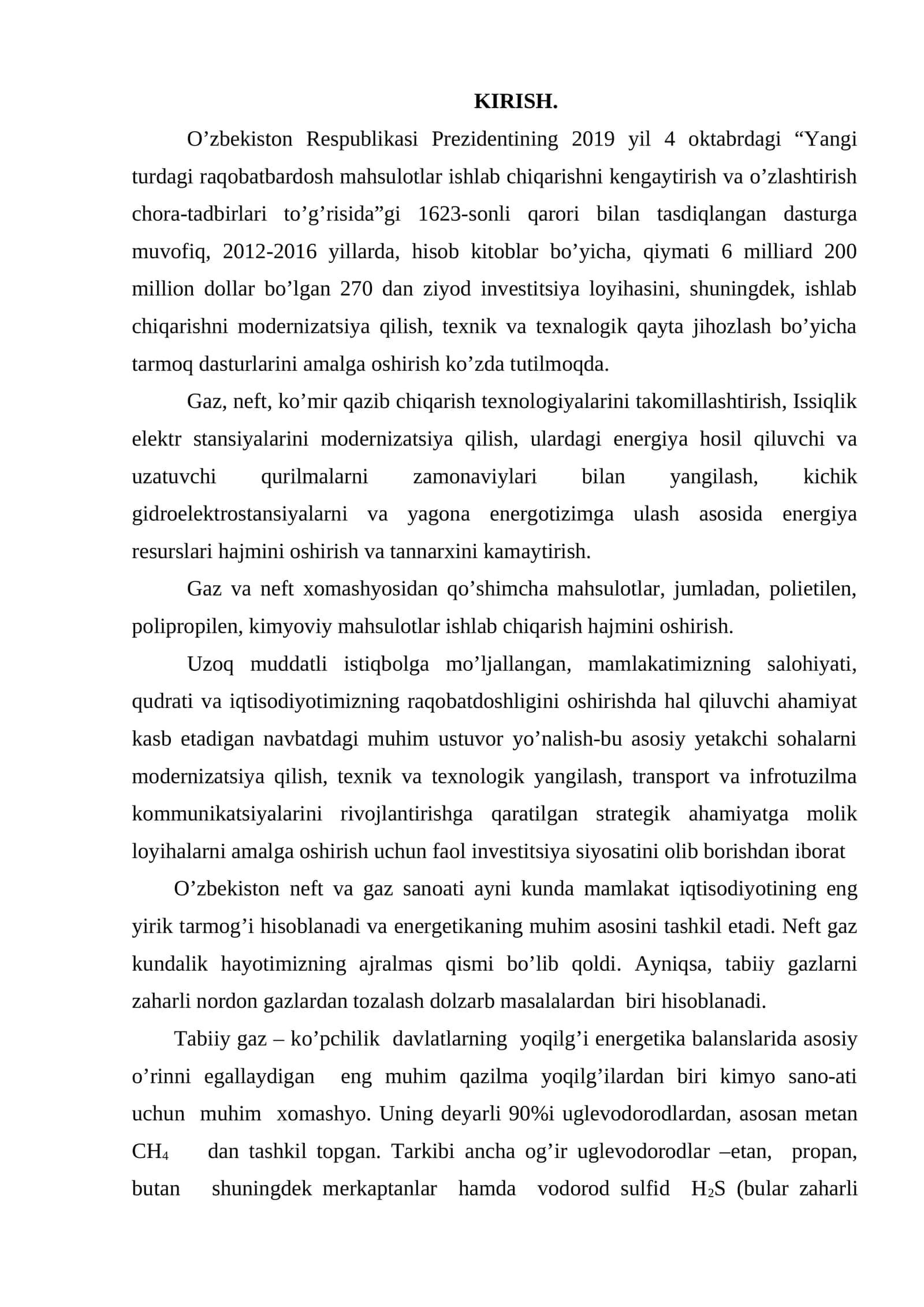 Gaz kondensatini qayta ishlash jarayonining rektifikatsiya kolonnasini 1