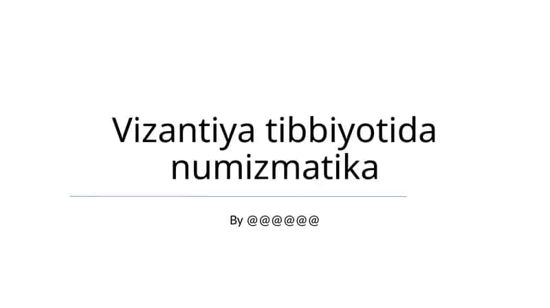 Vizantiya tibbiyotida numizmatika 1