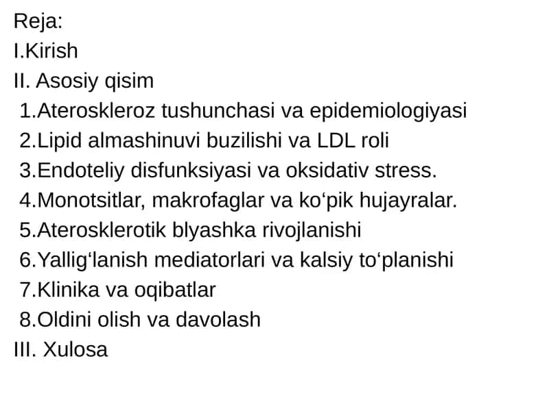 Arterioskleroz kasalligi 1