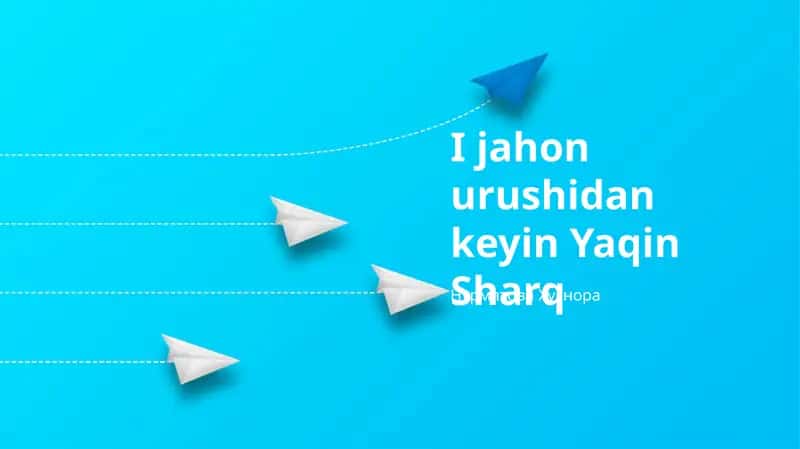 I Jahon Urushidan Keyin Yaqin Sharq 1