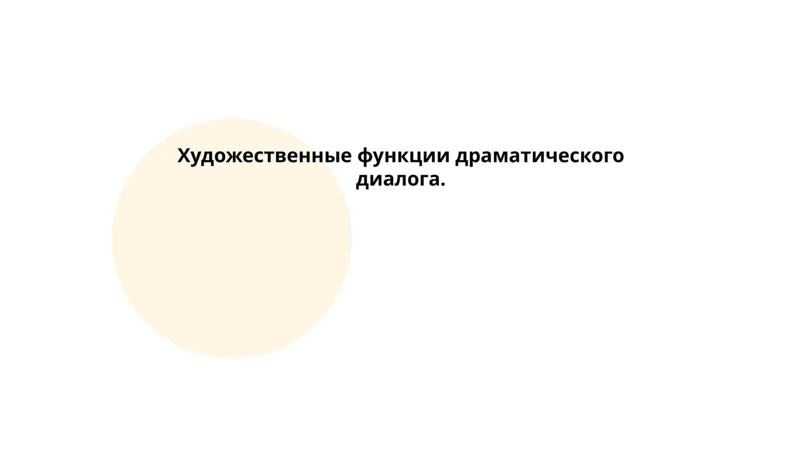 Художественные функции драматического диалога 1