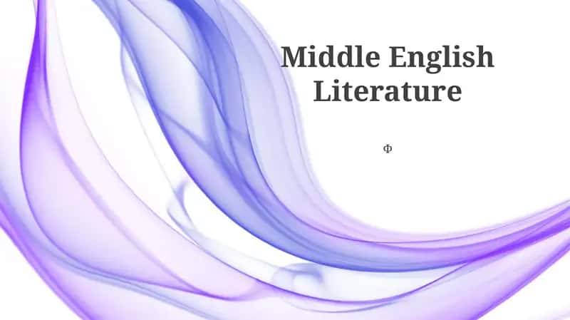 Middle English Literature 1