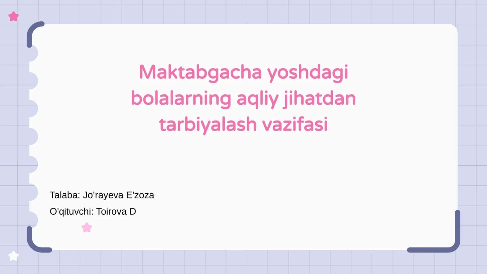 Aqliy tarbiyaning ahamiyati 1