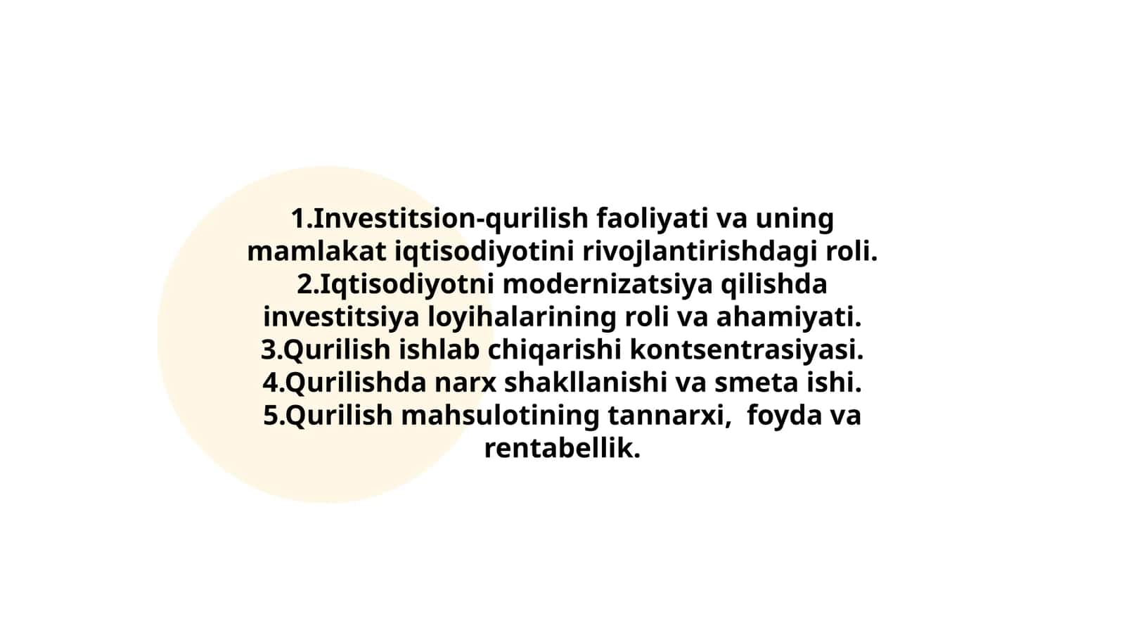 Investitsion-qurilish faoliyati va uning mamlakat iqtisodiyotini rivojlantirishdagi roli 1