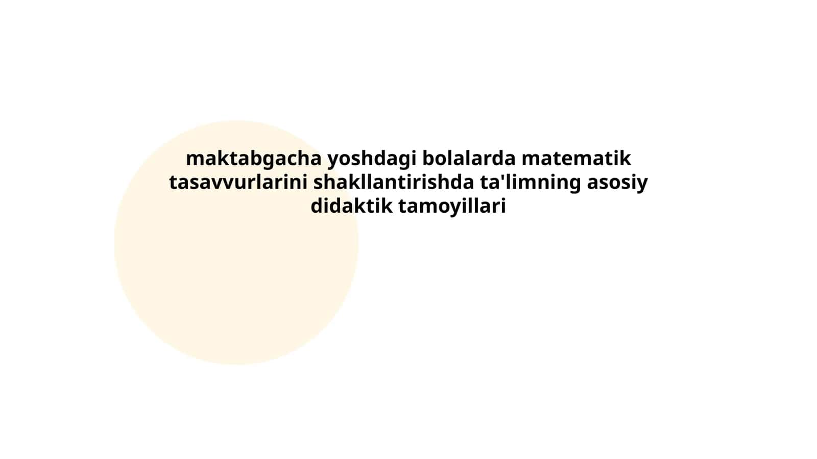 Rivojlantiruvchi ta'lim tamoyili 1