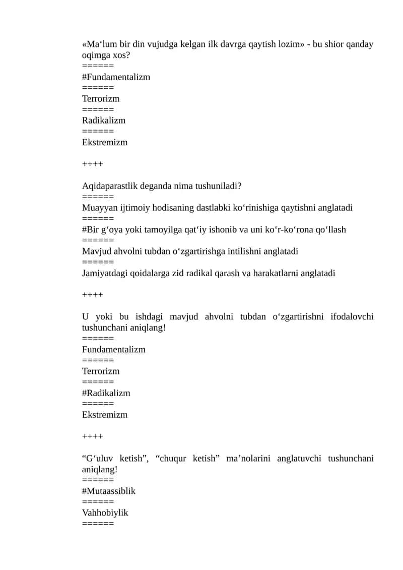 Mavjud ahvolni tubdan oʻzgartirish 1