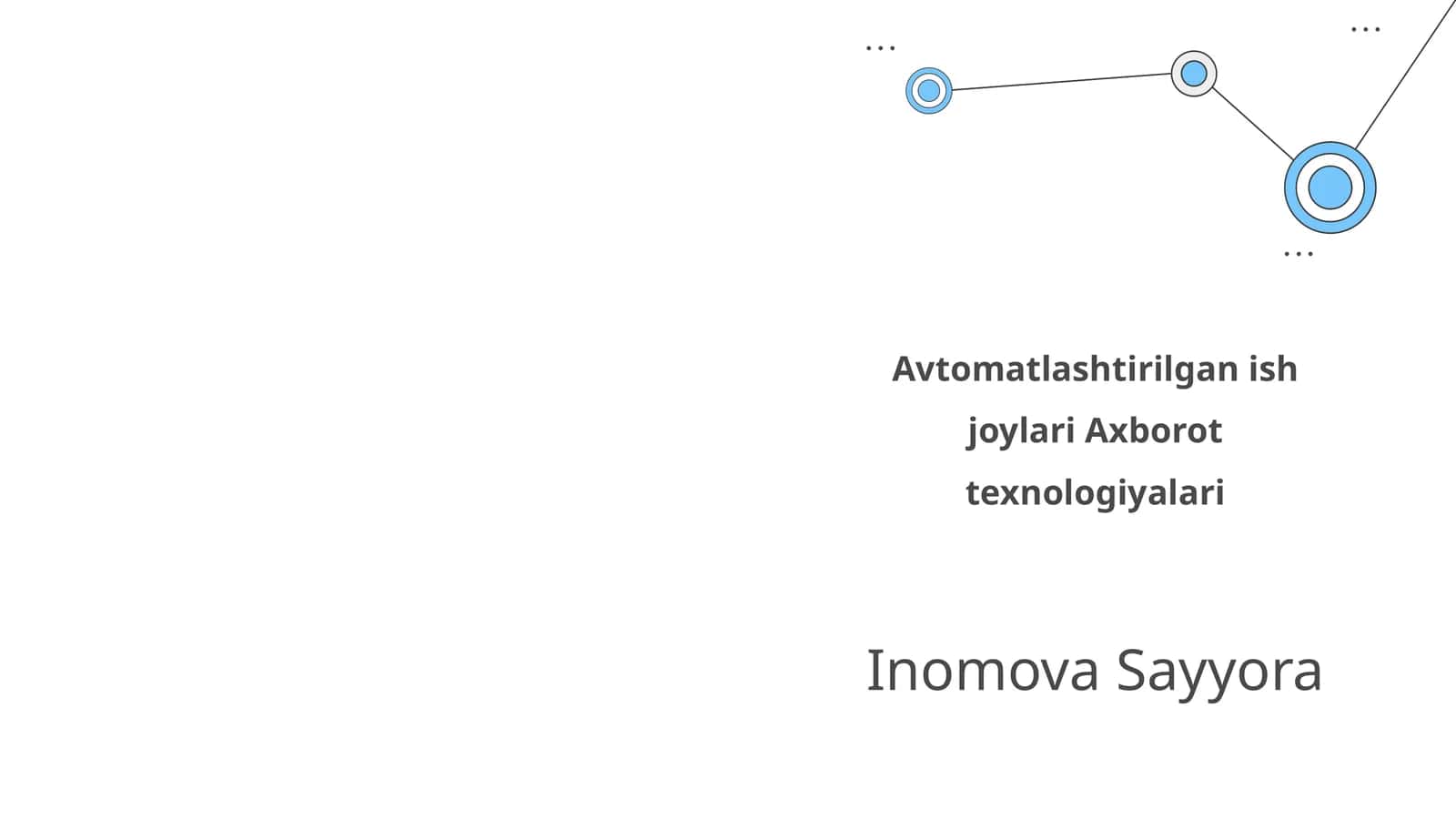 Avtomatlashtirilgan ish joylari Axborot texnologiyalari 1