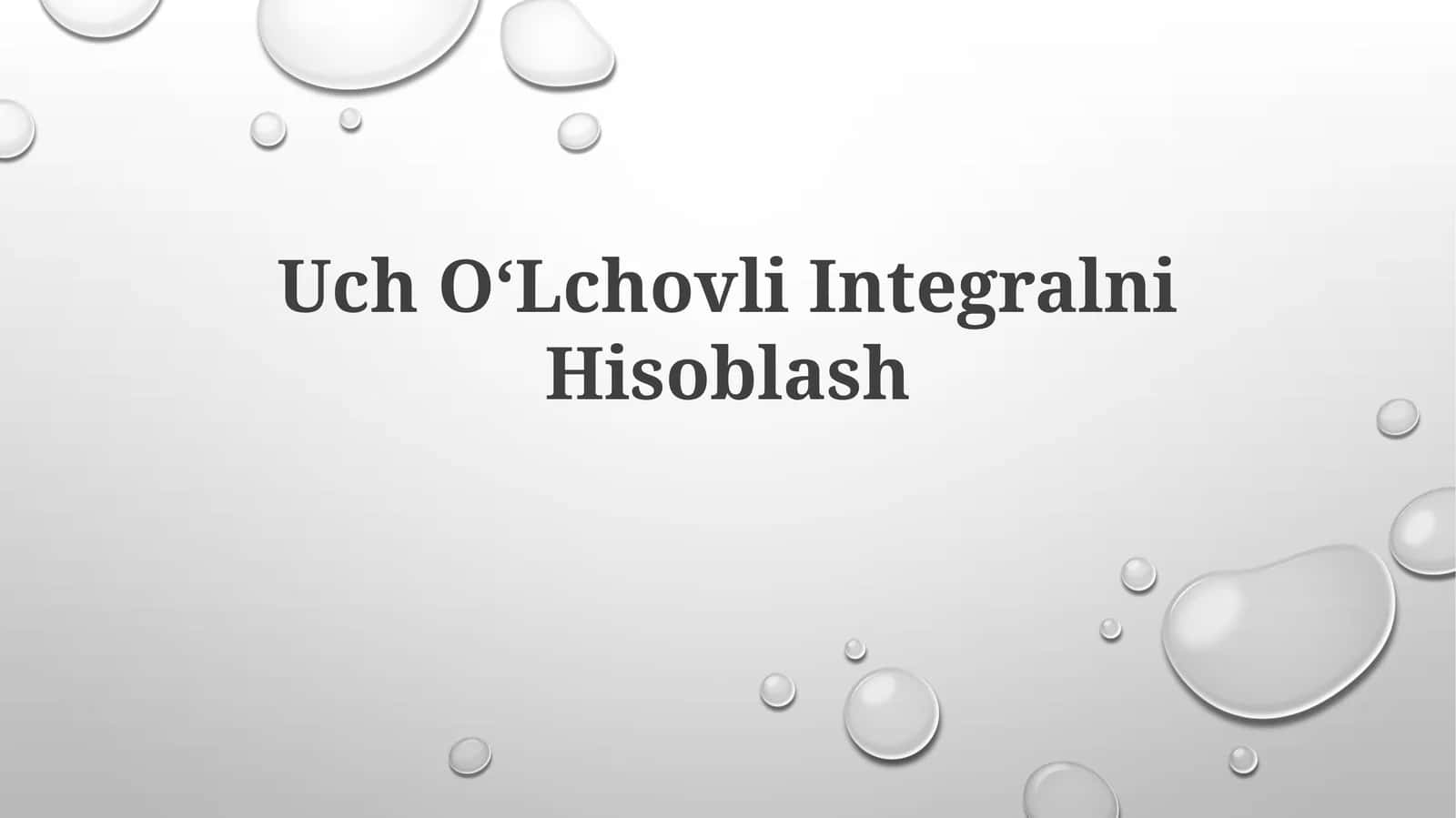 Ko'p o'lchovli Integralni Hisoblash 1