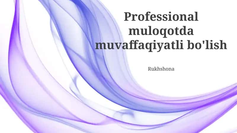 Muloqotni Muvaffaqiyatli O'rganish 1