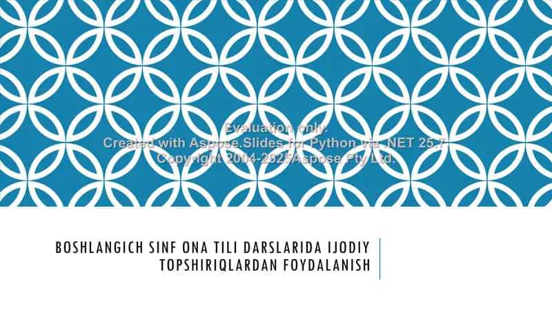 Boshlang'ich sinf ona tili darslarida ijodiy topshiriqlardan foydalanish 1