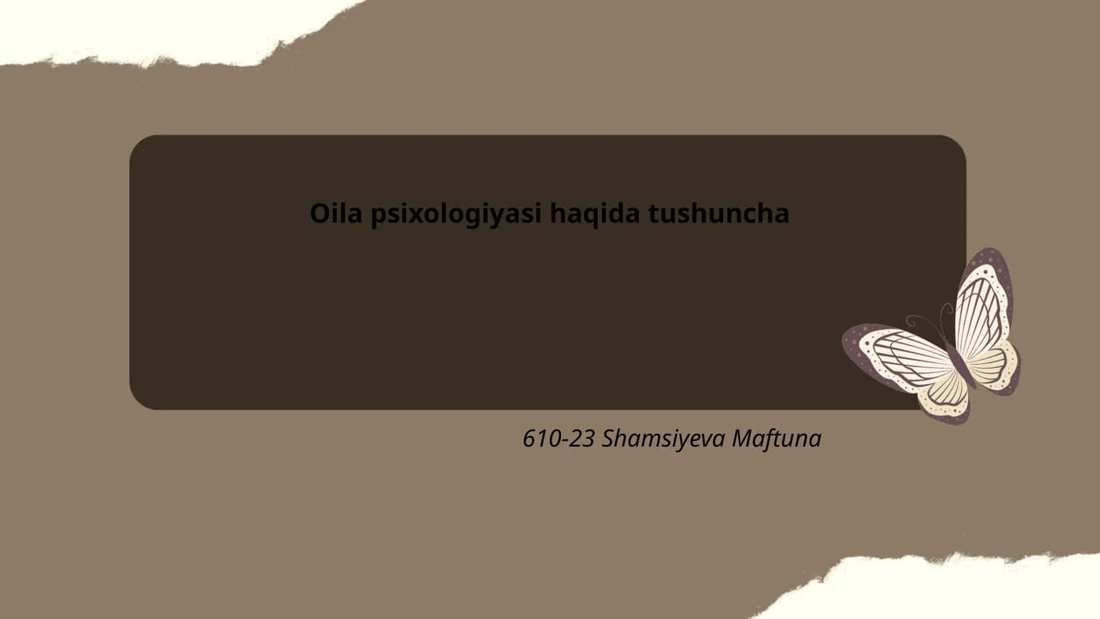 Oila psixologiyasi haqida tushuncha 1