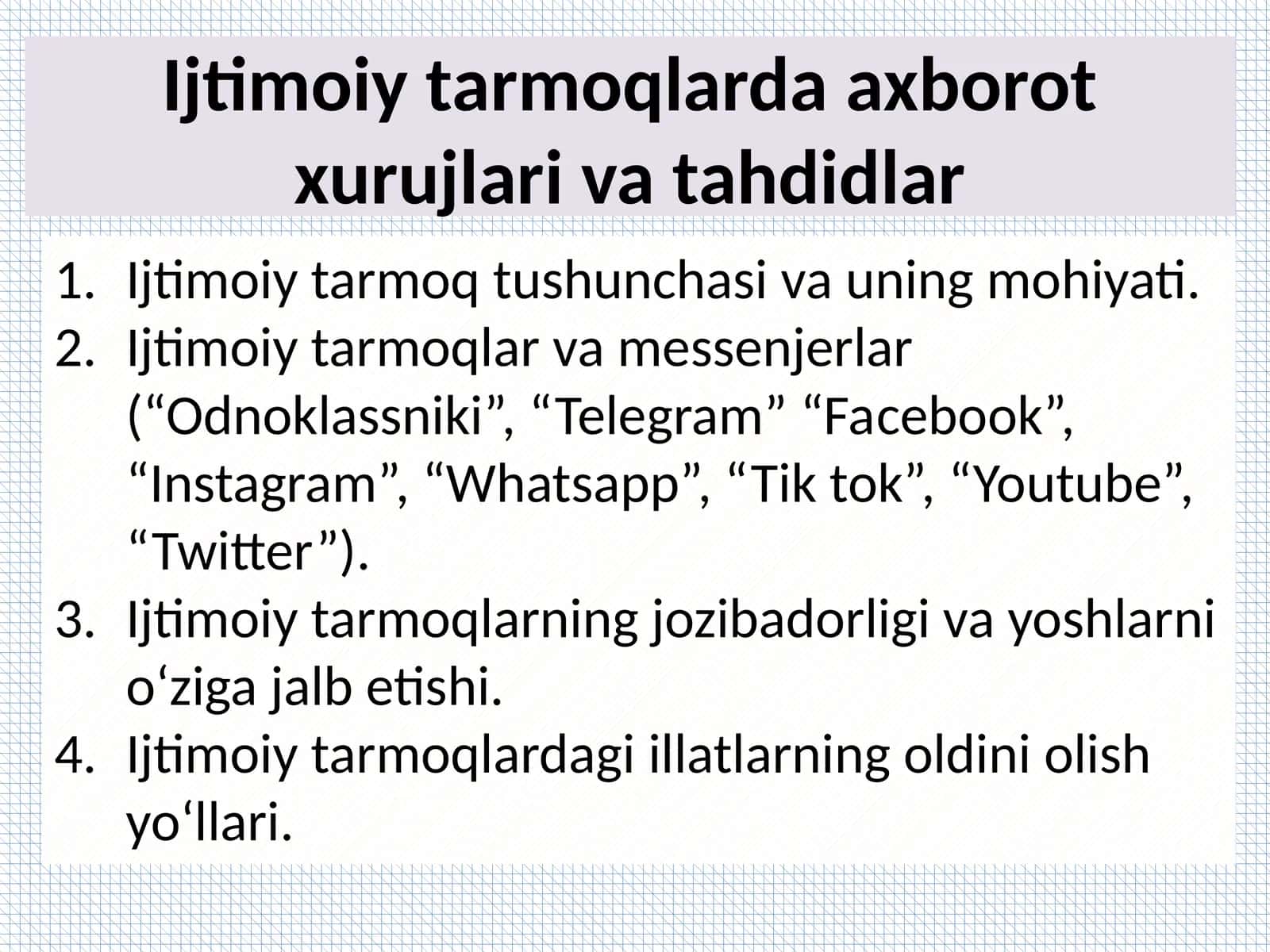 Ijtimoiy tarmoqlarda axborot xurujlari va tahdidlar 1