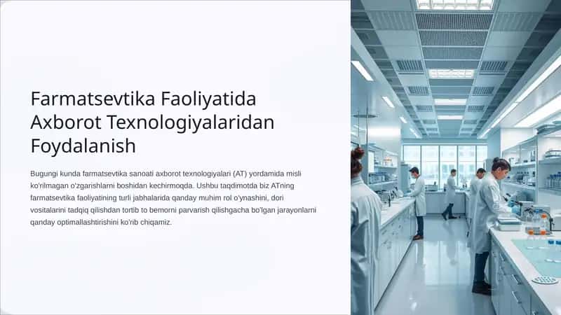 Farmatsevtika faoliyatida axborot texnologiyalaridan foydalanish 1