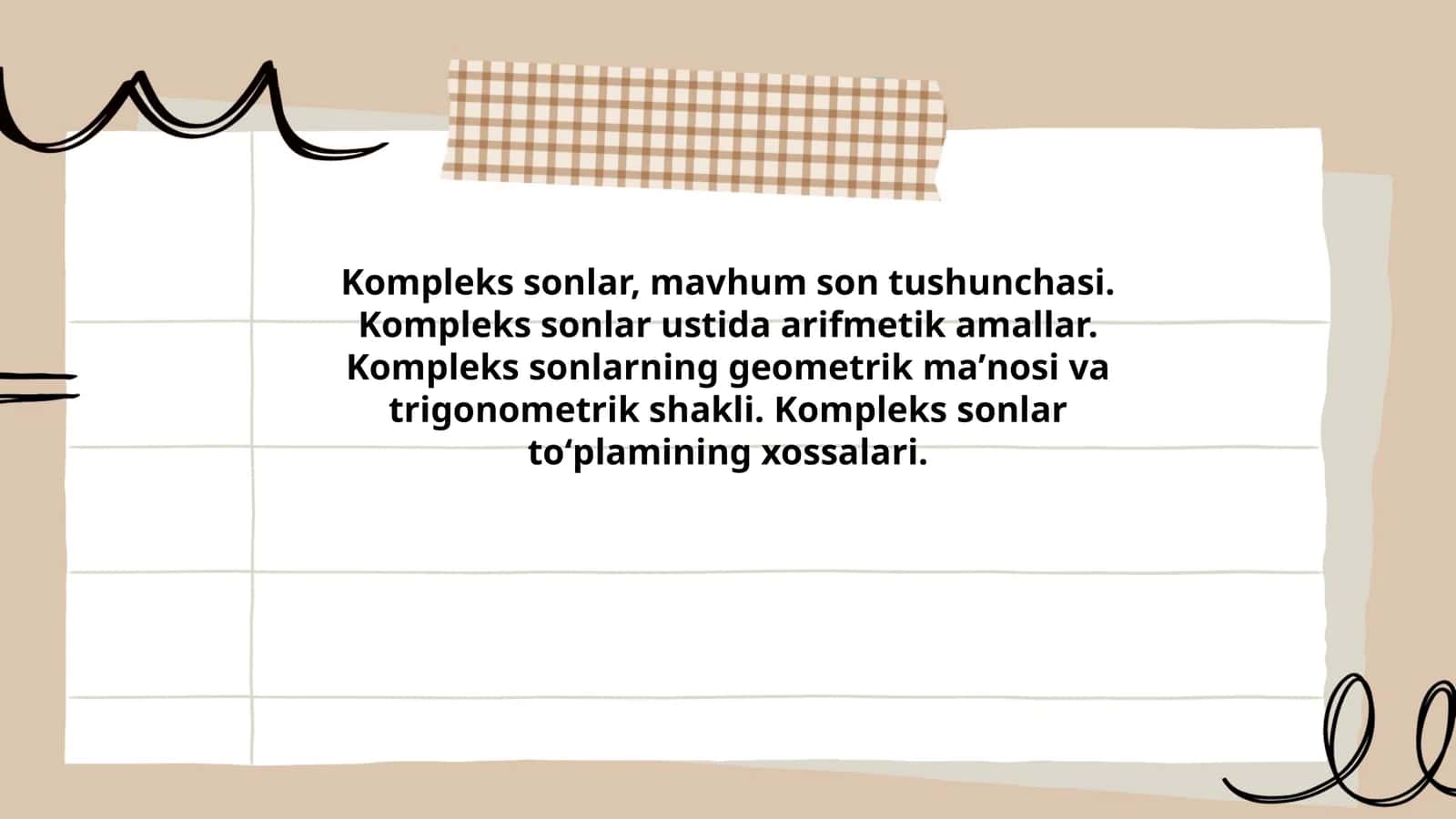 Kompleks sonlar 1