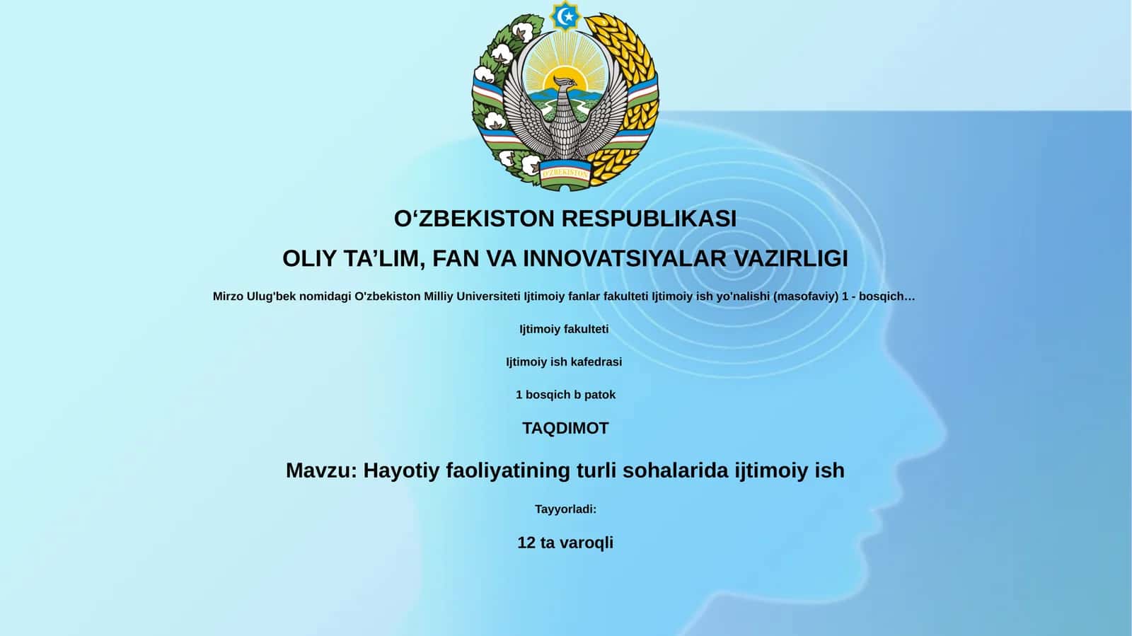 Hayotiy faoliyatining turli sohalarida ijtimoiy ish 1