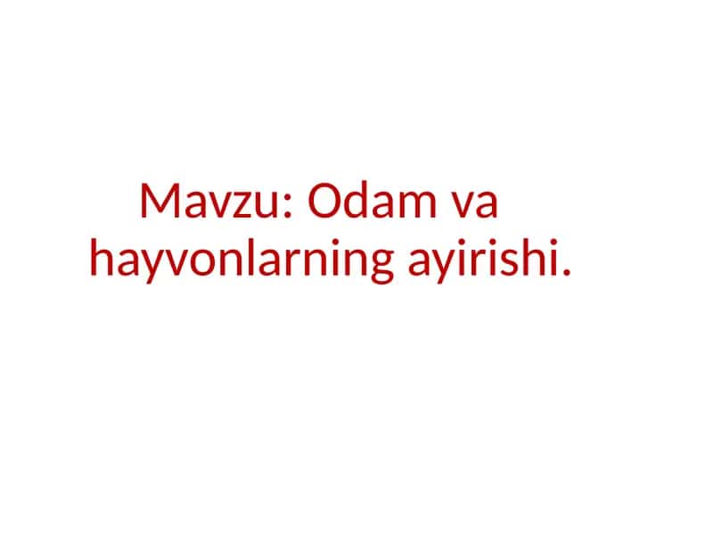 Ayirish sistemasi 1