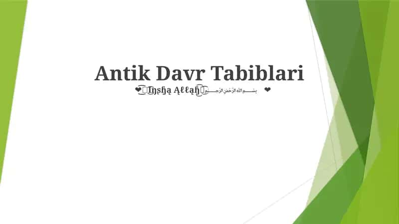 Antik Davr Tabiblari 1