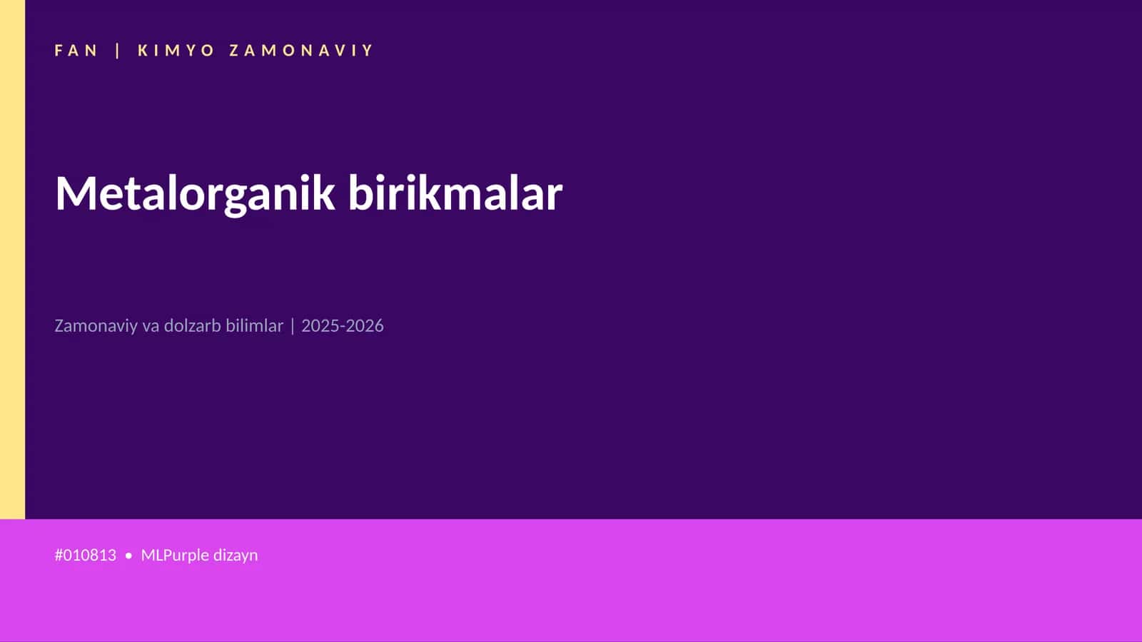 Metalorganik birikmalar 1
